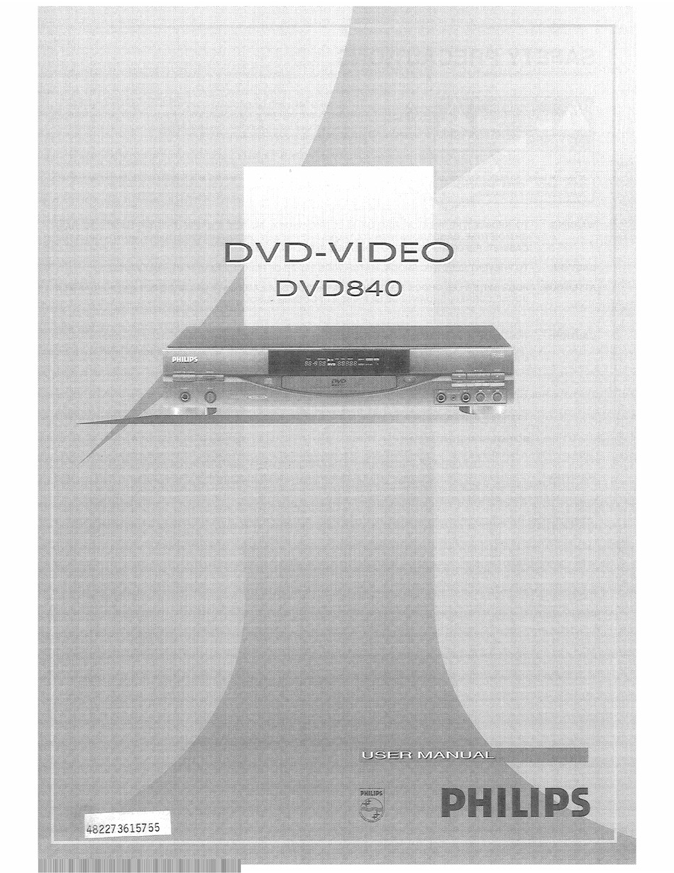 PHILIPS DVD840 USER MANUAL Pdf Download ManualsLib