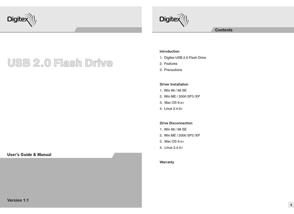 DIGITEX USB 2.0 FLASH DRIVE USER MANUAL Pdf Download ManualsLib