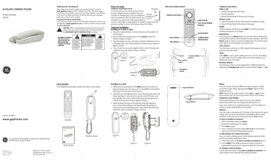 GE PHONE 30220 USER MANUAL Pdf Download ManualsLib