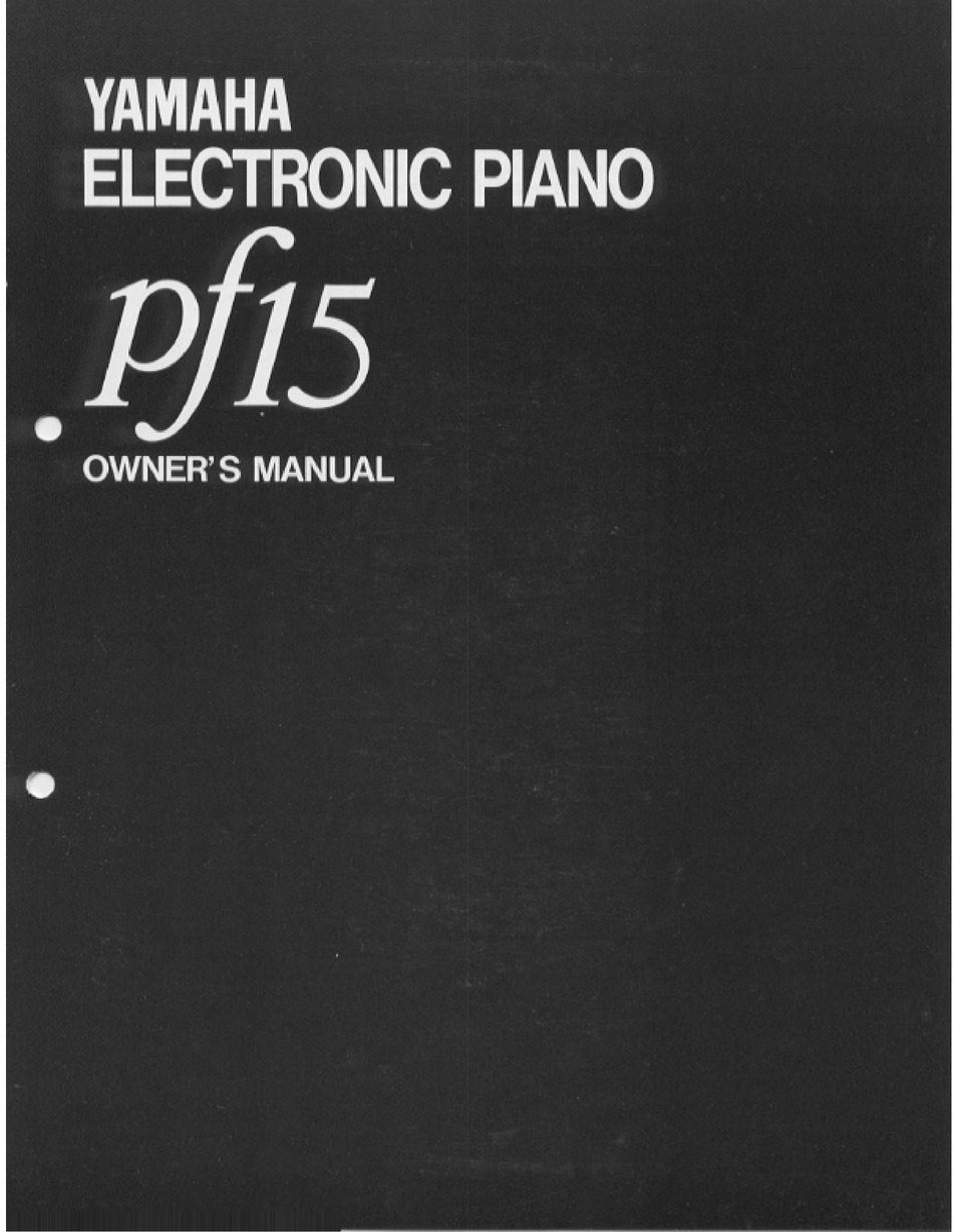 YAMAHA PF15 OWNER