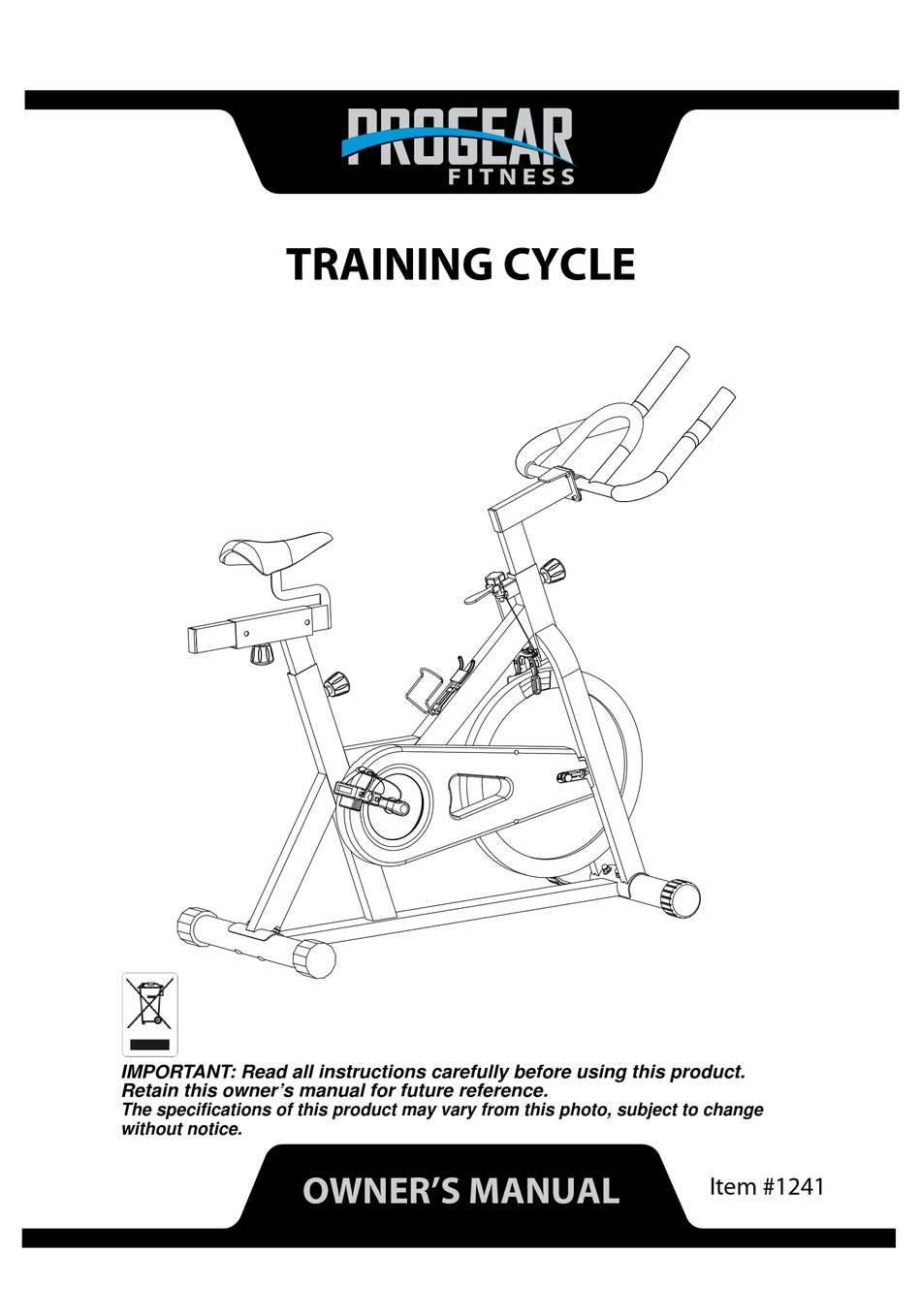 progear fitness bike