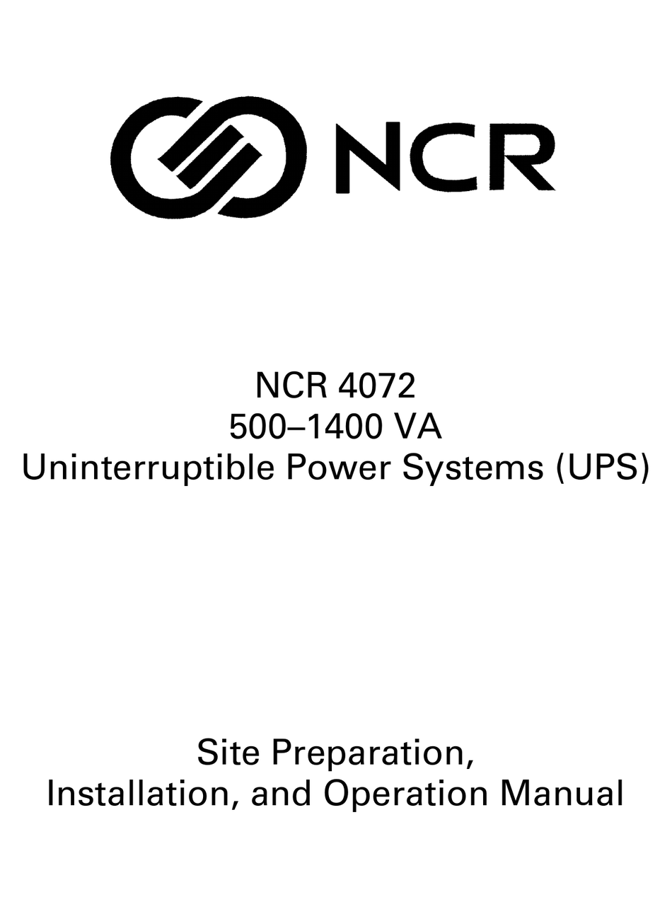 NCR 4072 INSTALLATION AND OPERATION MANUAL Pdf Download ManualsLib ncr-4072-installation-and-operation-manual-pdf-download-manualslib