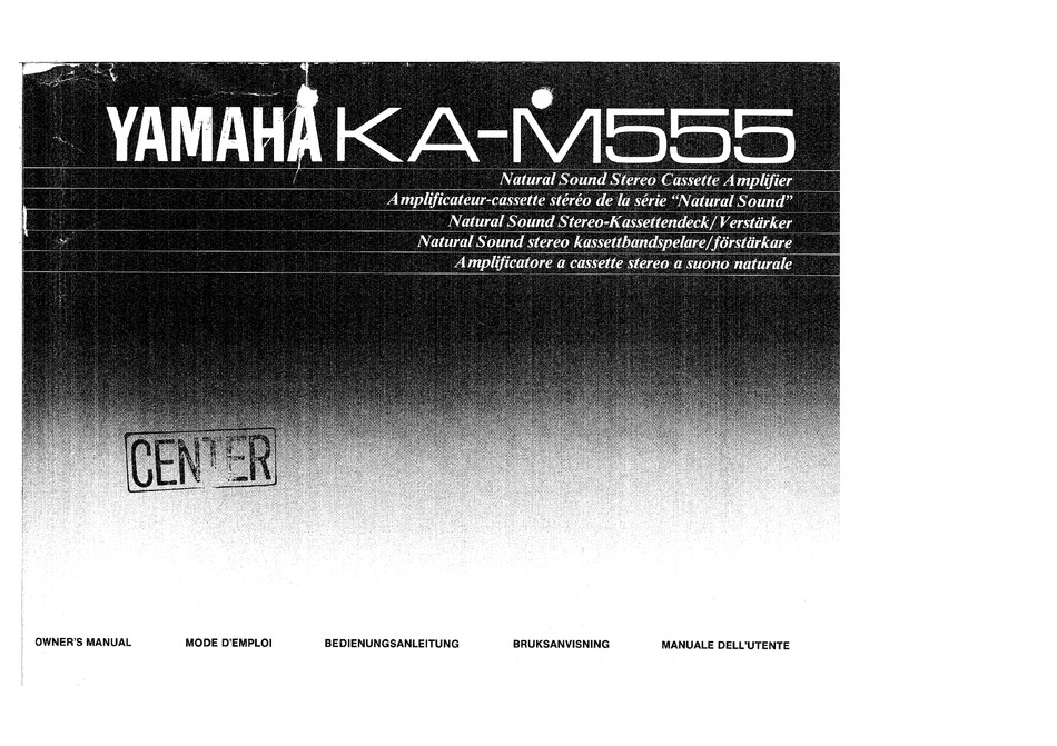 YAMAHA KAM555 OWNER'S MANUAL Pdf Download ManualsLib