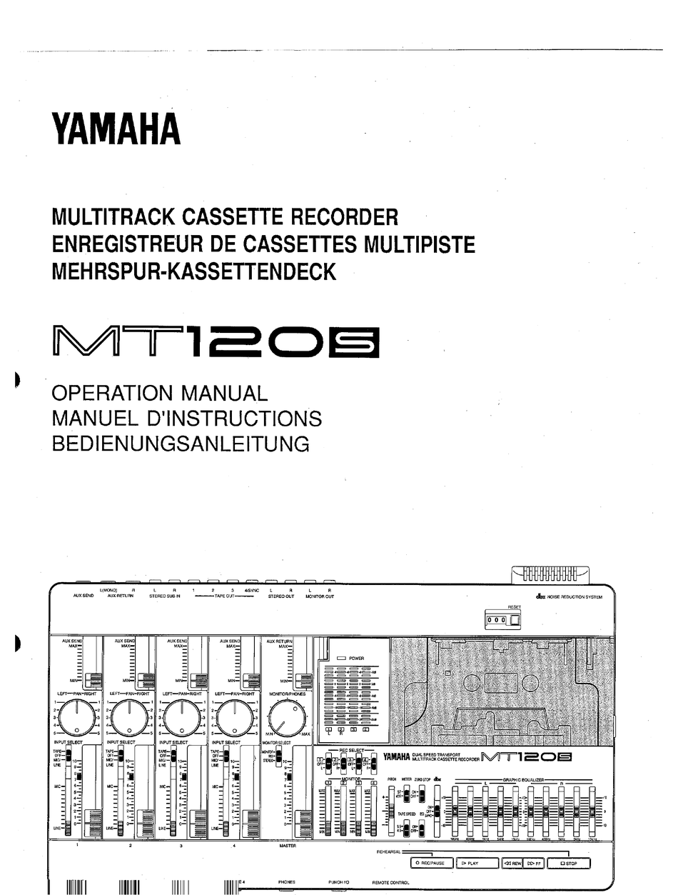 YAMAHA MT120 MANUEL DE FONCTIONNEMENT Pdf Download, 58 OFF