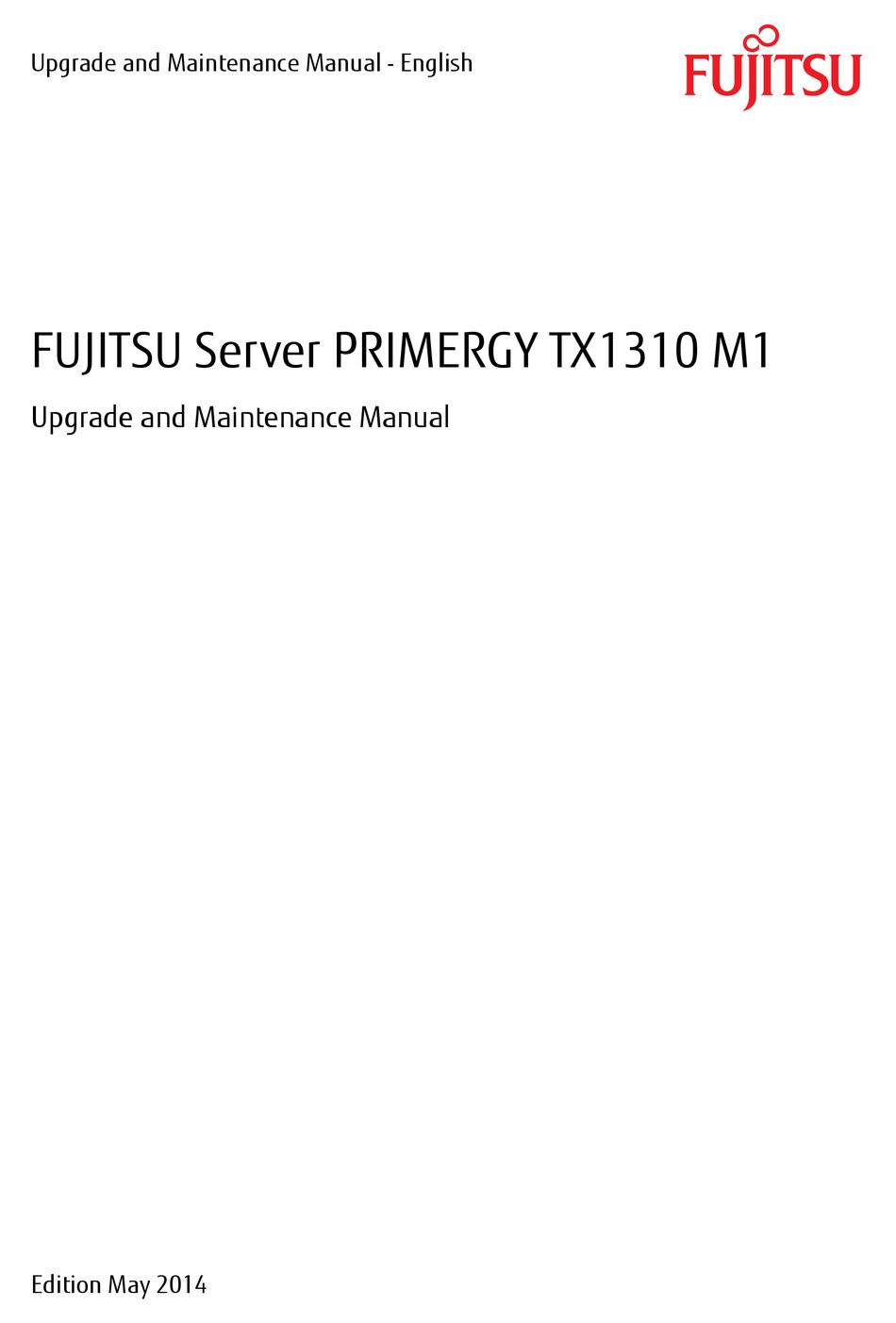 Fujitsu Primergy Tx1310 M1 Upgrade And Maintenance Manual Pdf Download Manualslib