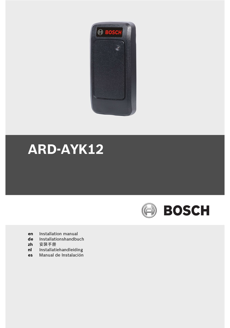 Wiring Instructions Bosch ARD AYK12 Installation Manual Page 6