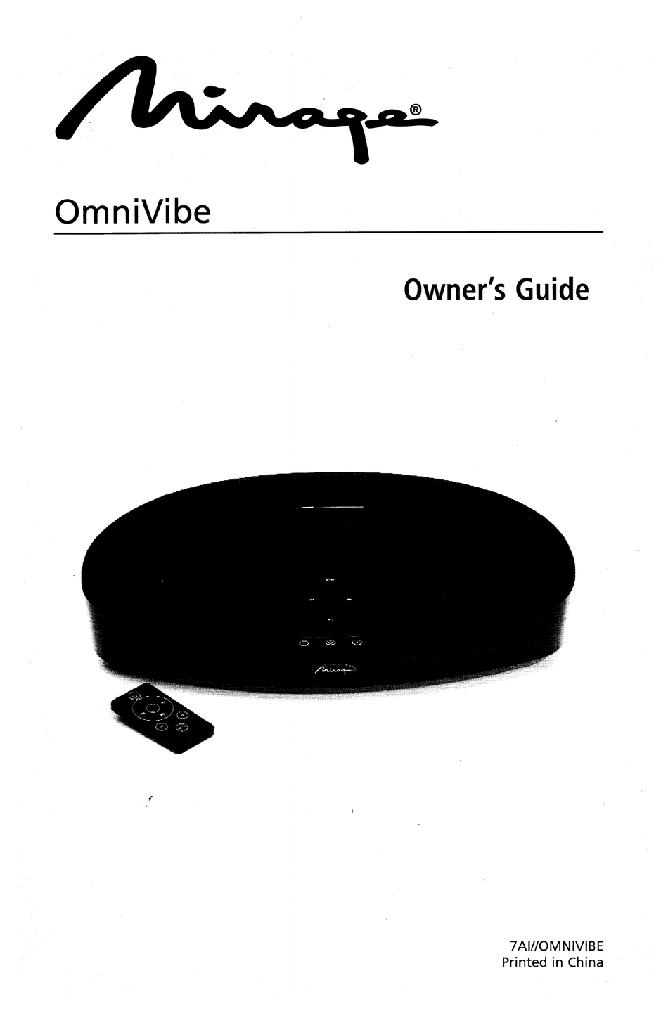 mirage om 6 speakers manual