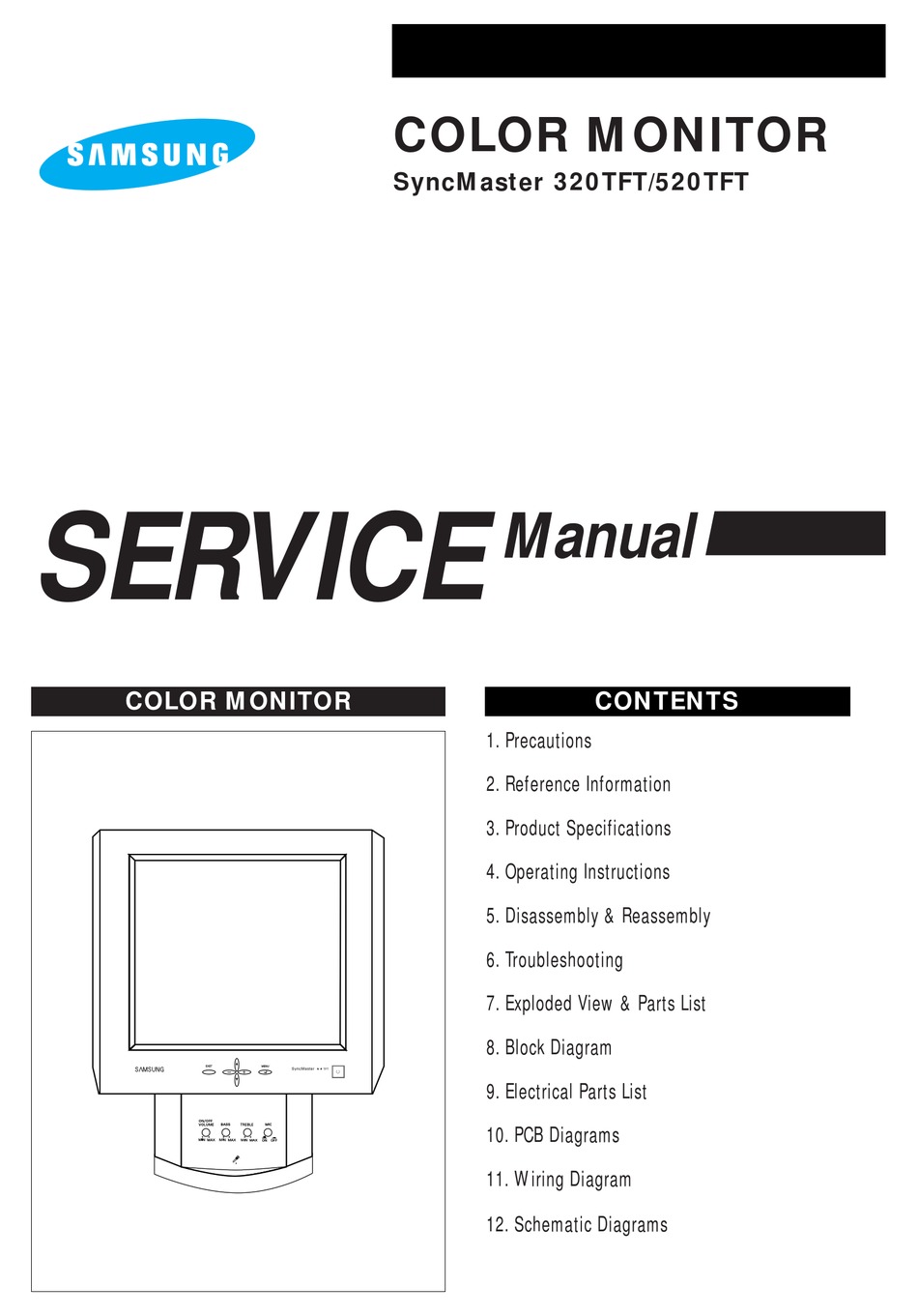 SAMSUNG SYNCMASTER 320TFT SERVICE MANUAL Pdf Download | ManualsLib