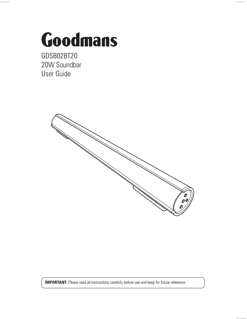 goodmans 30w compact soundbar