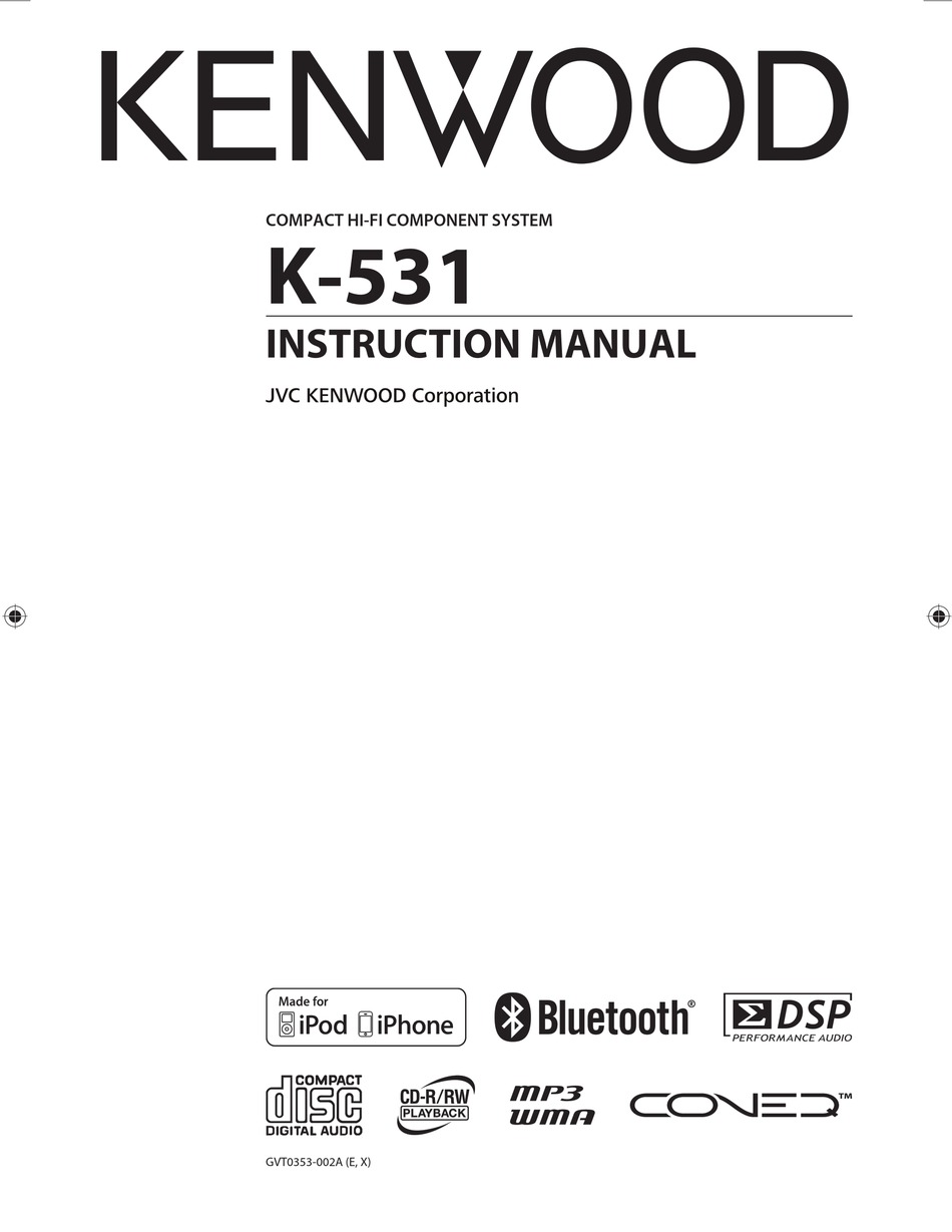 Specifications - Kenwood K-531 Instruction Manual [Page 46 