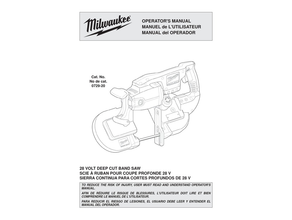 MILWAUKEE 0729-20 OPERATOR'S MANUAL Pdf Download | ManualsLib