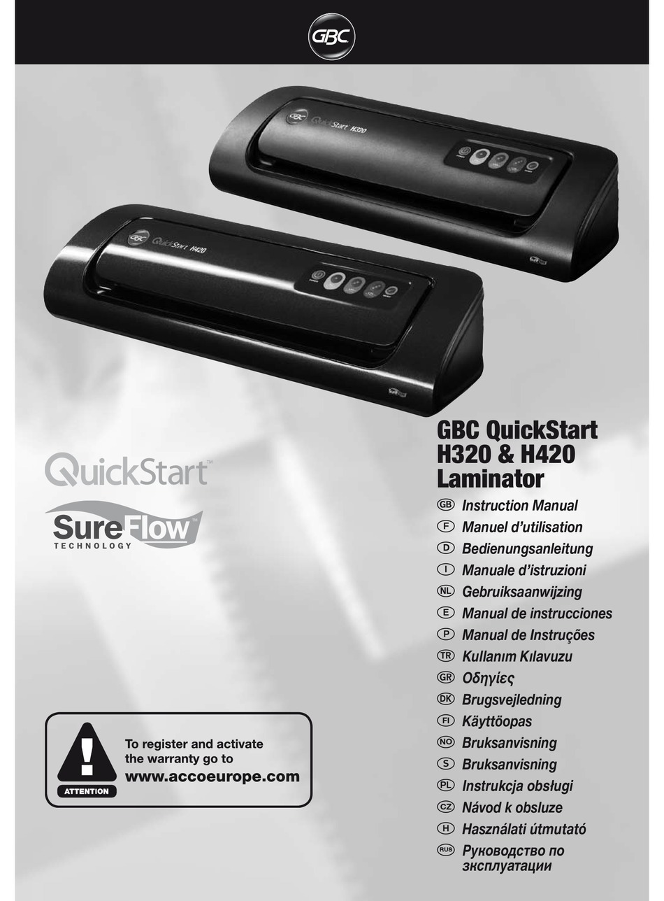 GBC H320 INSTRUCTION MANUAL Pdf Download ManualsLib