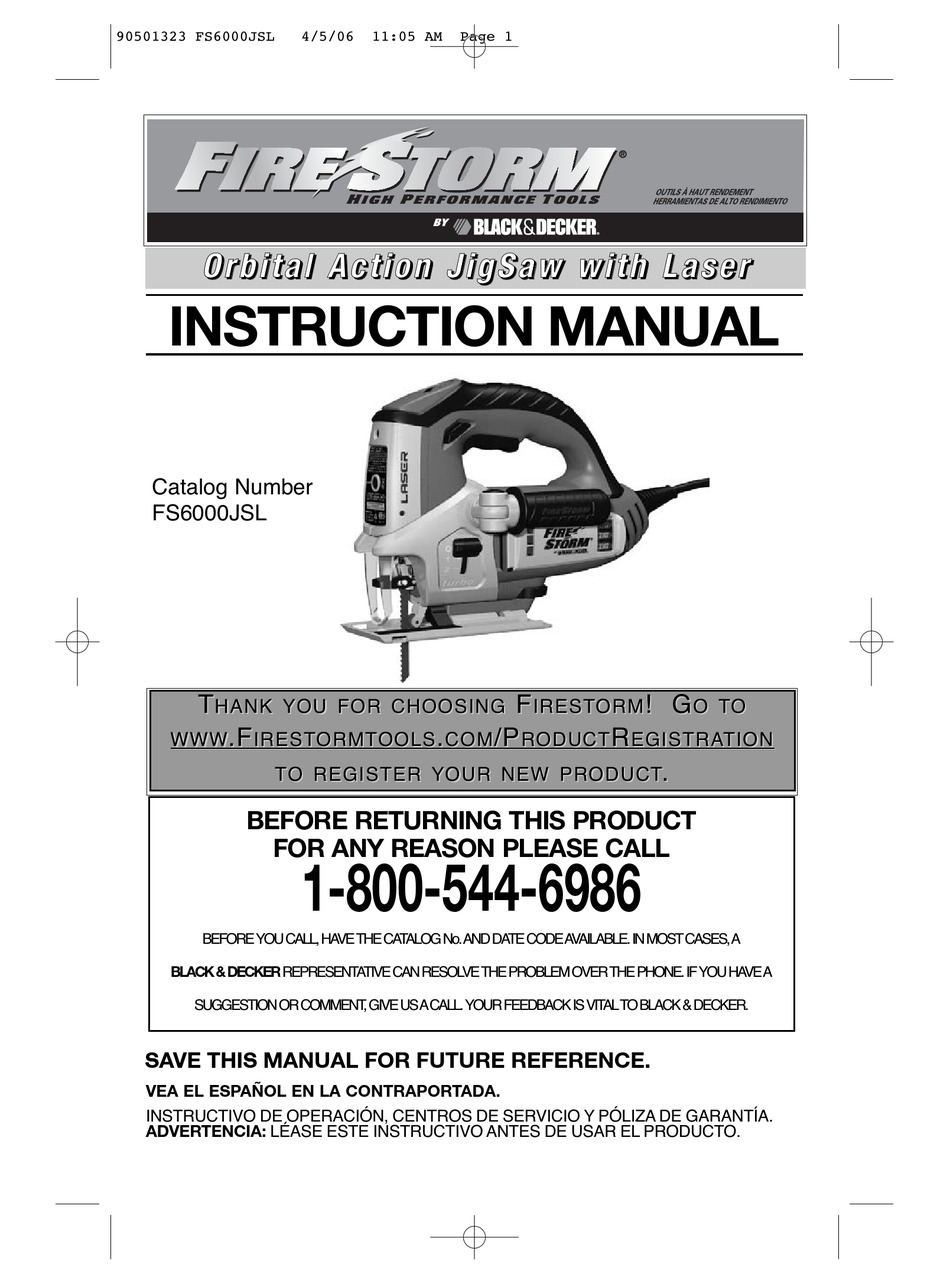 BLACK & DECKER FIRESTORM INSTRUCTION MANUAL Pdf Download ManualsLib