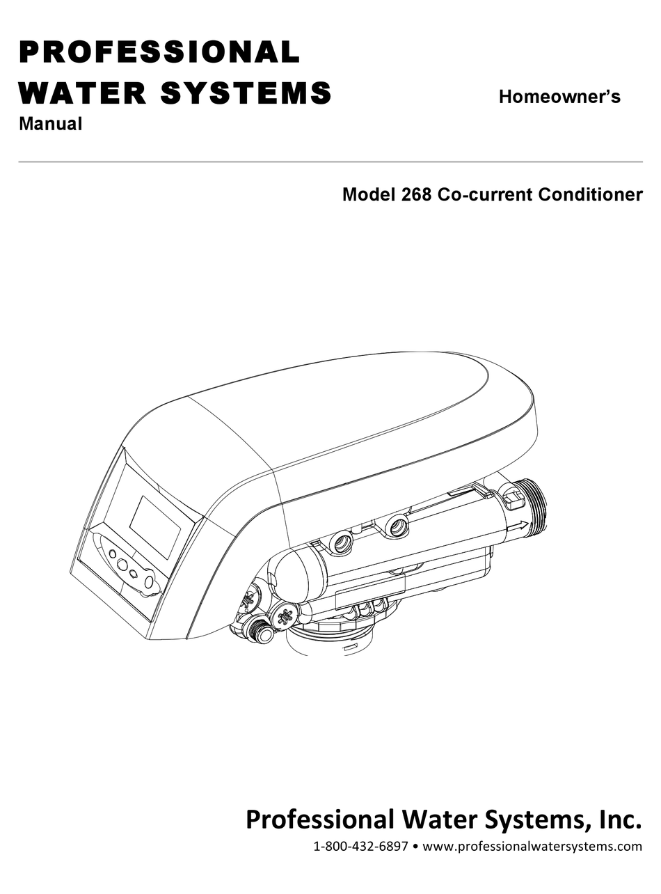 PROFESSIONAL WATER SYSTEMS 268 HOMEOWNER'S MANUAL Pdf Download ManualsLib