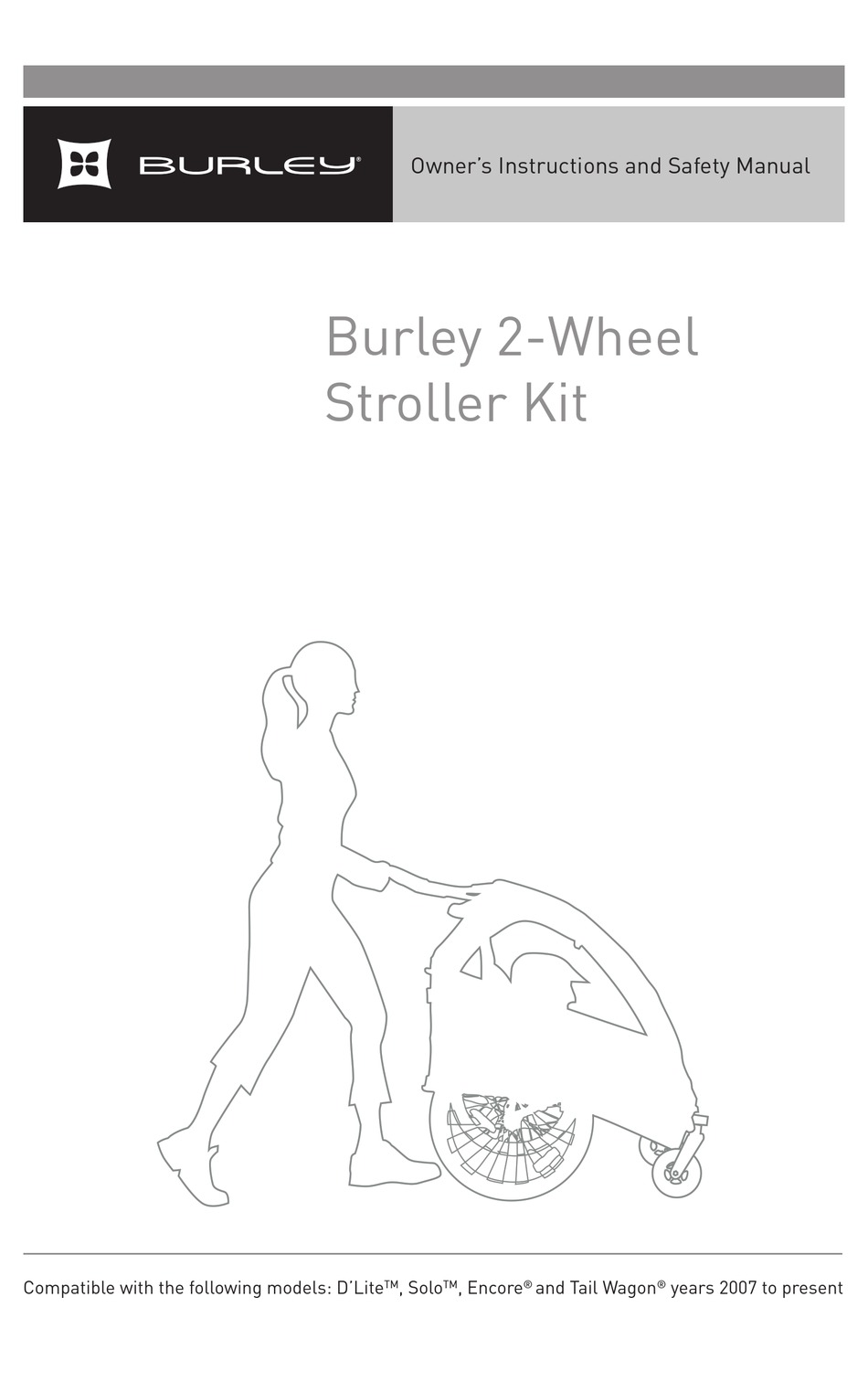 BURLEY 2WHEELSTROLLER OWNER'S AND SAFETY MANUAL Pdf Download ManualsLib