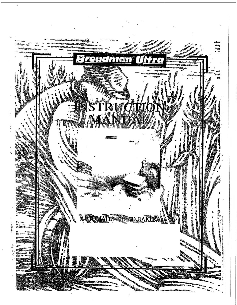 BREADMAN ULTRA INSTRUCTION MANUAL Pdf Download ManualsLib