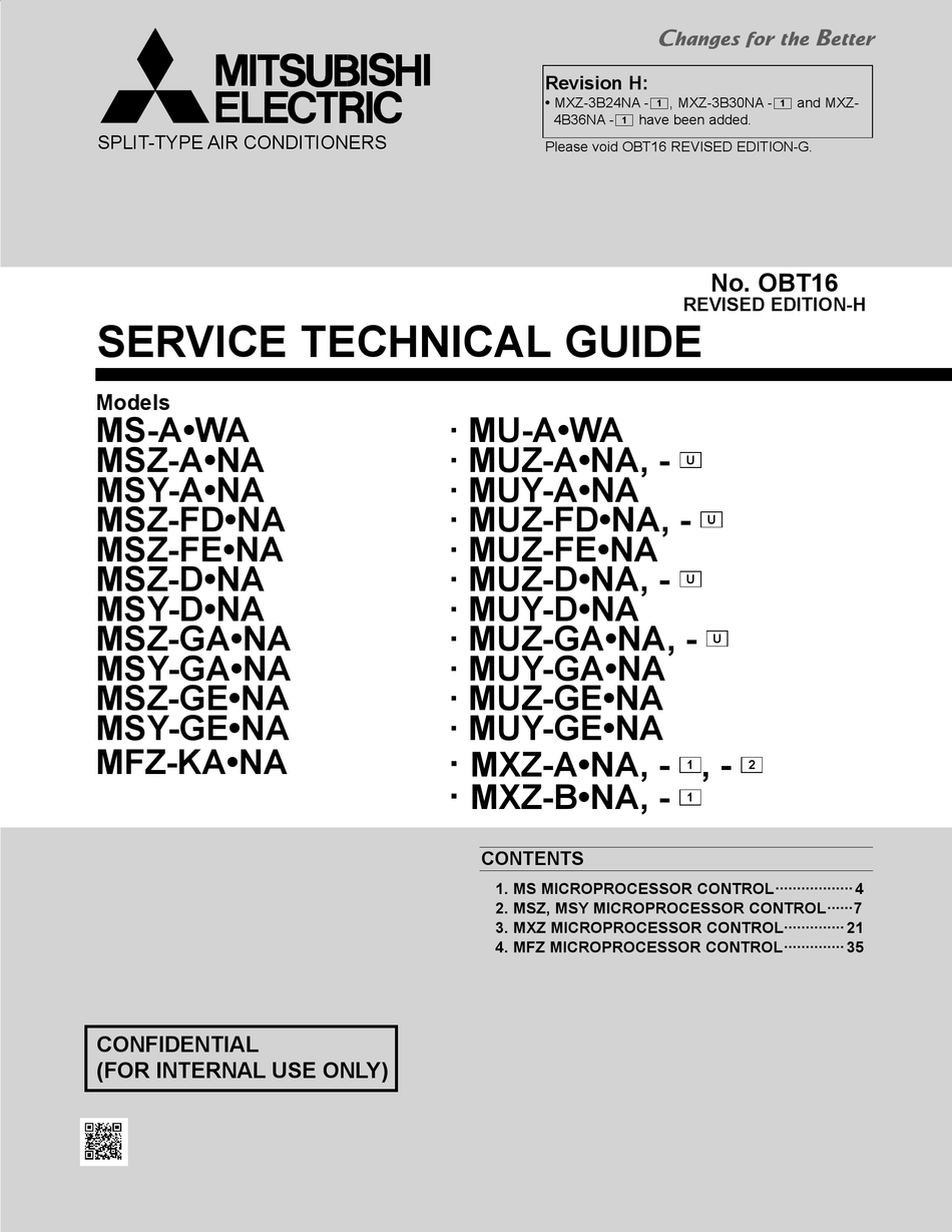 Mitsubishi Electric Ms A Wa Service Technical Manual Pdf Download Manualslib