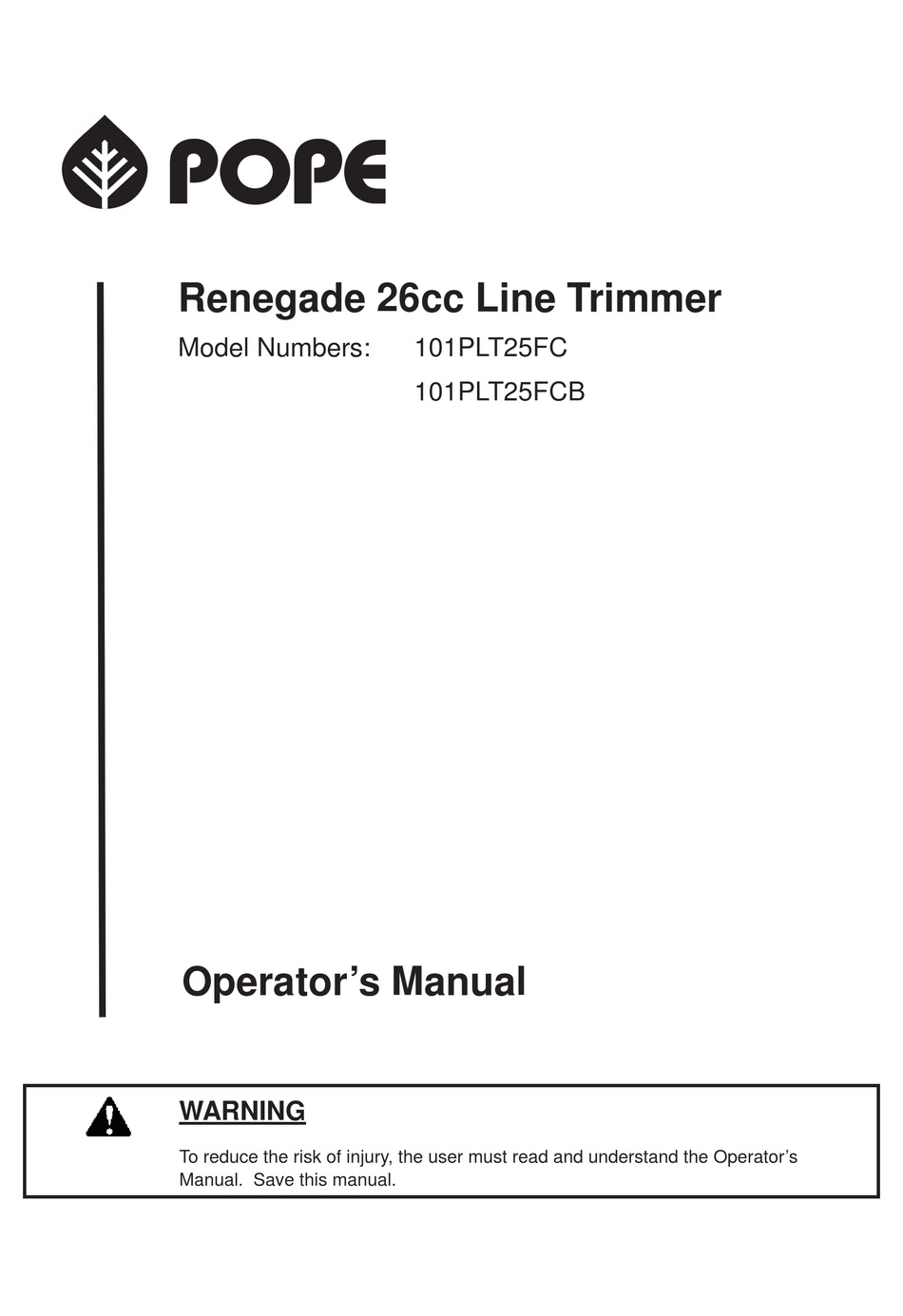 Pope Renegade Line Trimmer Spare Parts Reviewmotors.co