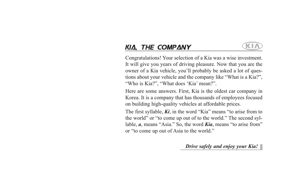 KIA AUTOMOBILE USER MANUAL Pdf Download | ManualsLib