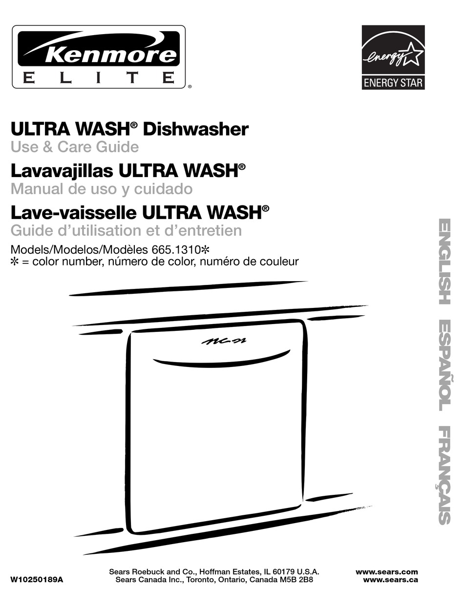 KENMORE ULTRA WASH DISHWASHER USE & CARE MANUAL Pdf Download ManualsLib