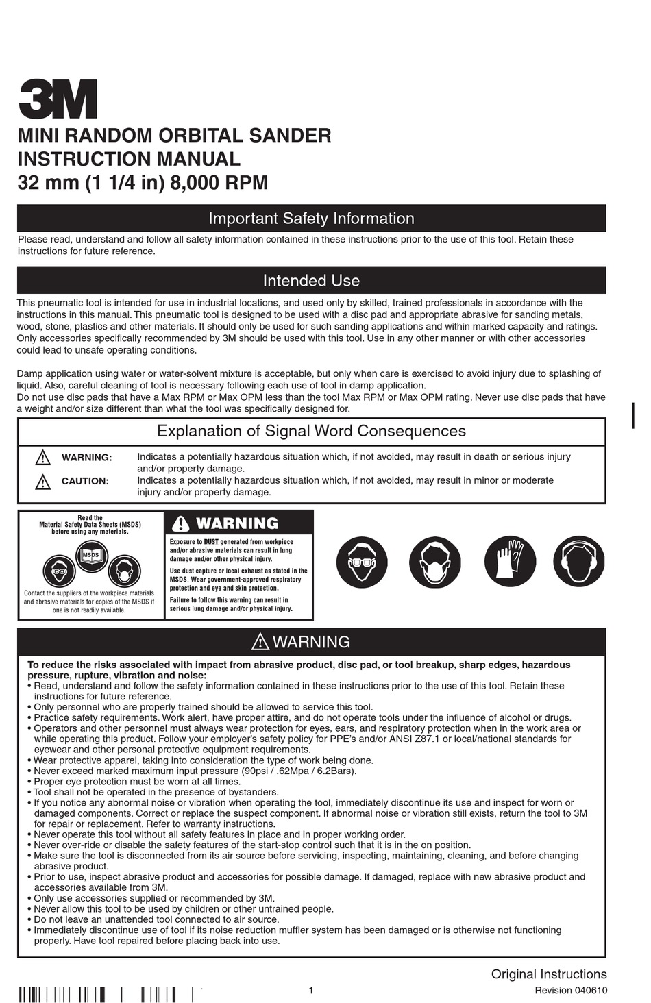 3M MINI RANDOM ORBITAL SANDER INSTRUCTION MANUAL Pdf Download ManualsLib