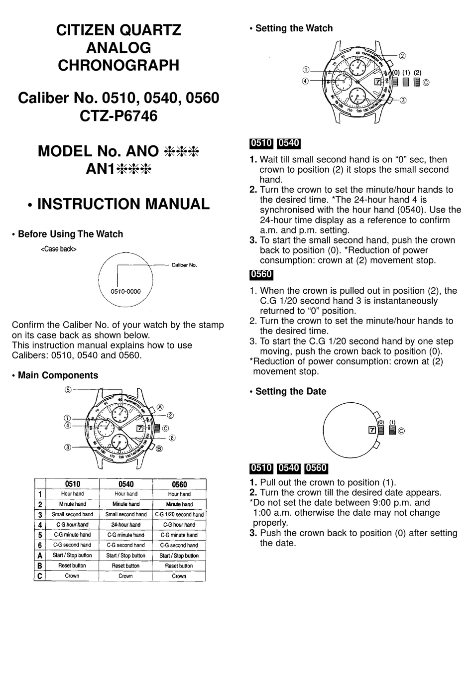 Citizen eco drive chronograph wr100 manual hot sale