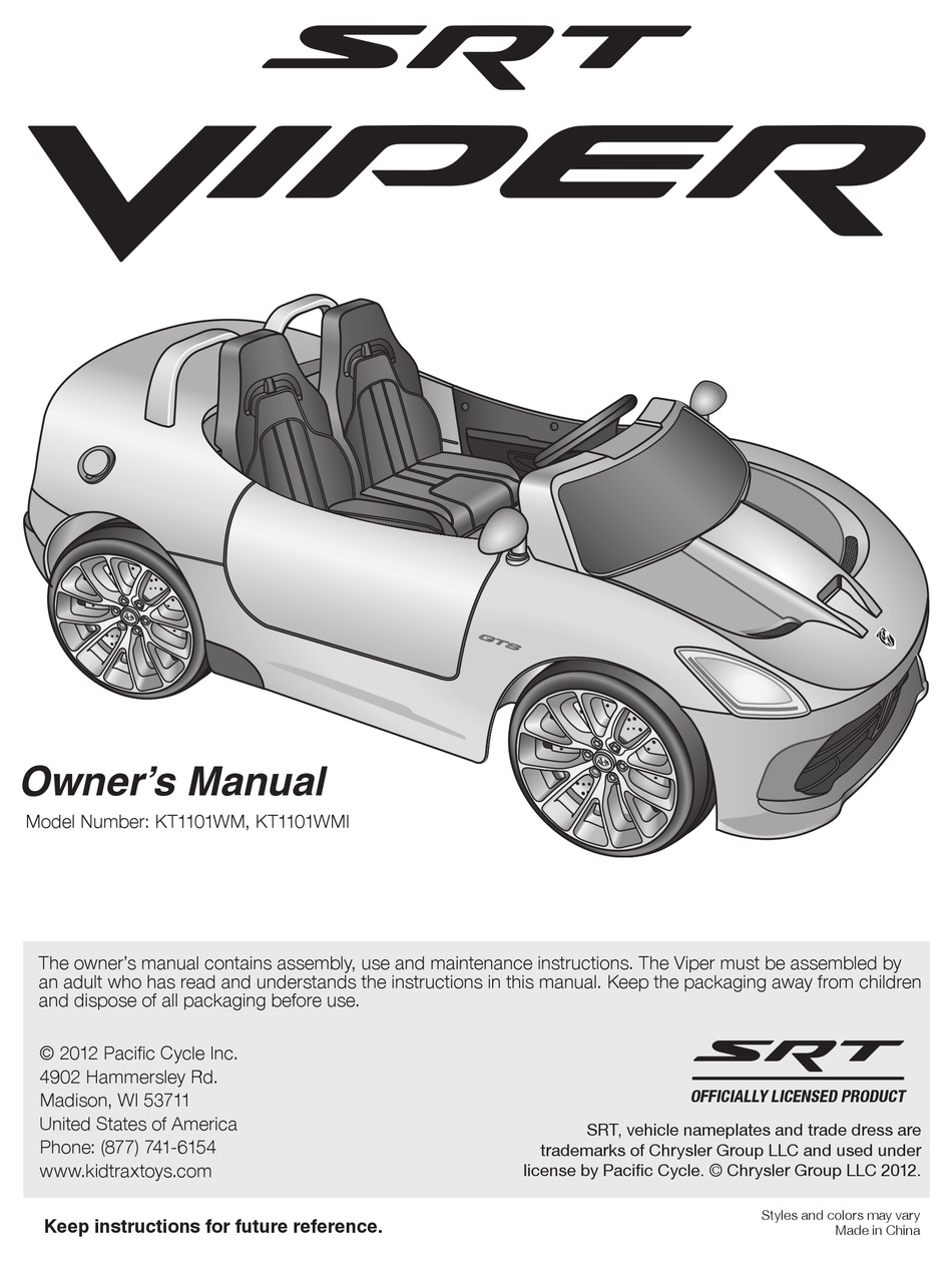 kid trax srt viper