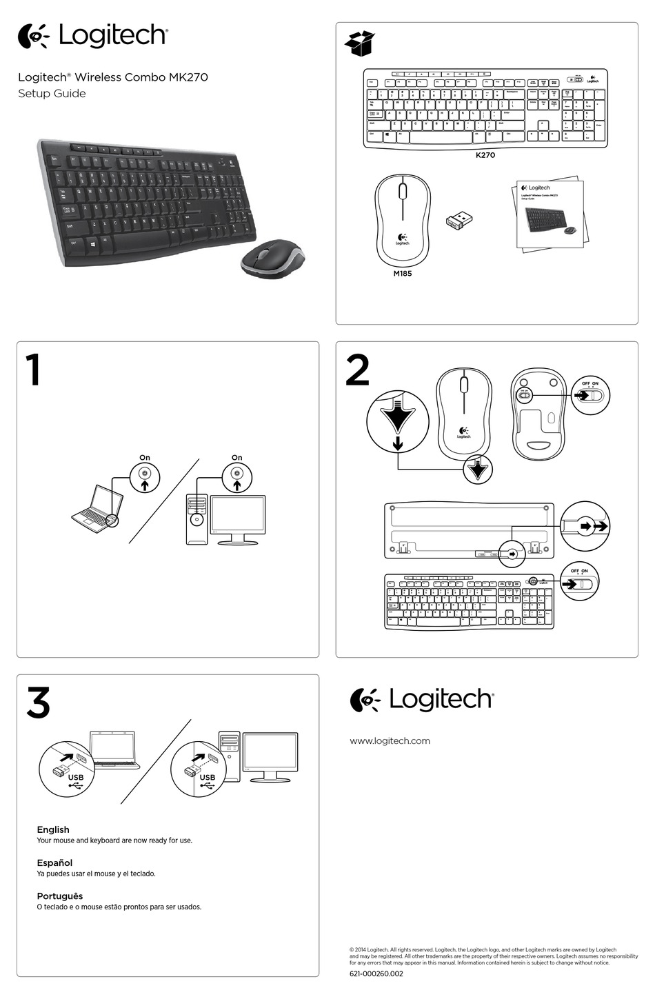 how to connect logitech wireless keyboard mouse