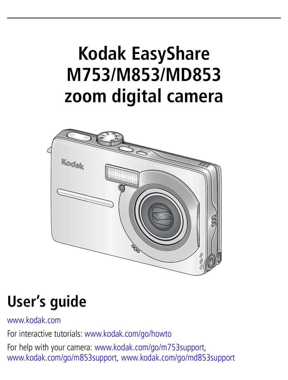 KODAK EASYSHARE M853 USER MANUAL Pdf Download | ManualsLib