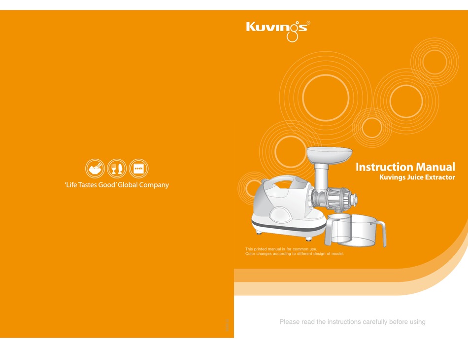 KUVINGS JUICE EXTRACTOR INSTRUCTION MANUAL Pdf Download ManualsLib