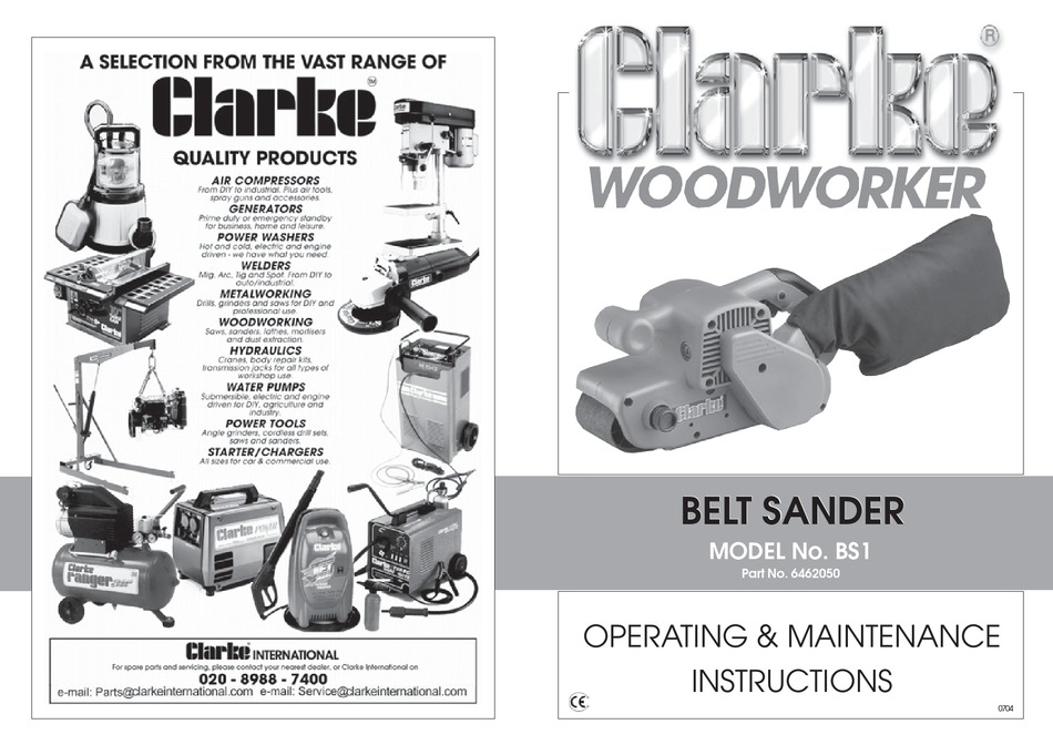 clarke belt and disc sander