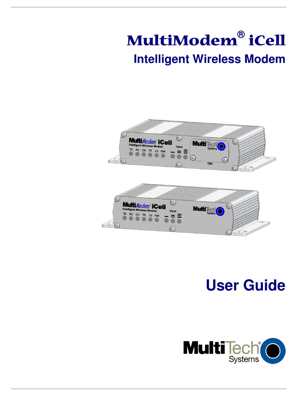 MULTITECH MULTIMODEM ICELL USER MANUAL Pdf Download ManualsLib