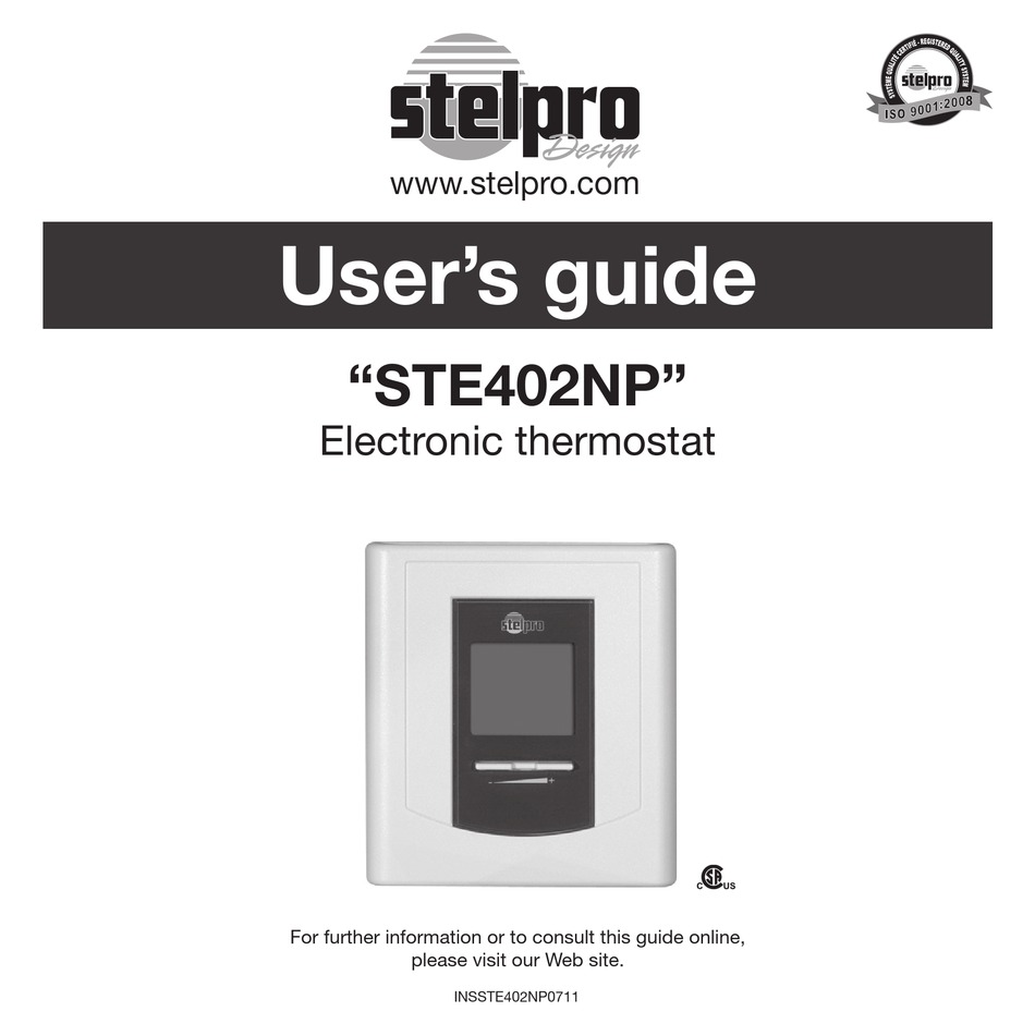 STELPRO STE402NP USER MANUAL Pdf Download ManualsLib