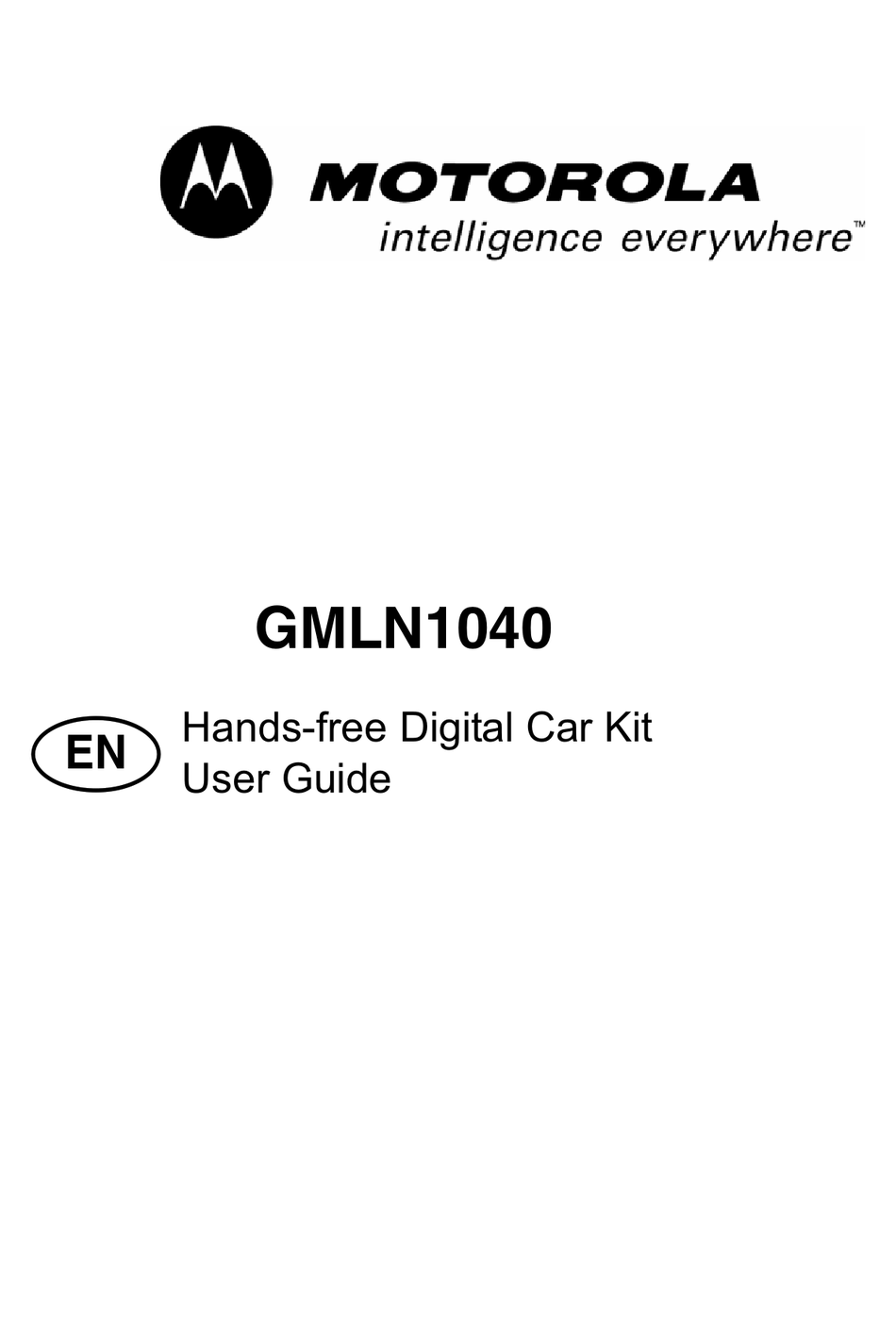 MOTOROLA GMLN1040 USER MANUAL Pdf Download | ManualsLib MOTOROLA GMLN1040 USER MANUAL Pdf Download