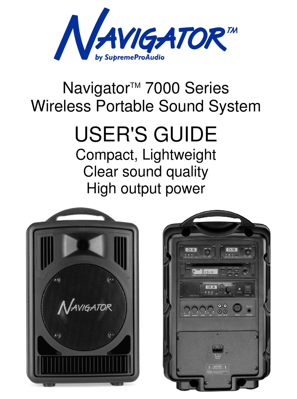 NAVIGATOR 7000 SERIES USER MANUAL Pdf Download ManualsLib