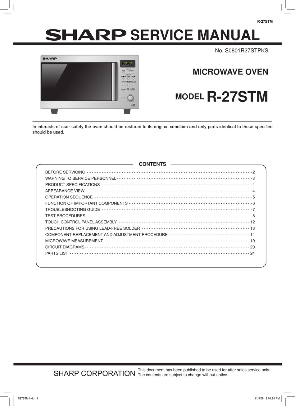 sharp r 27stm a