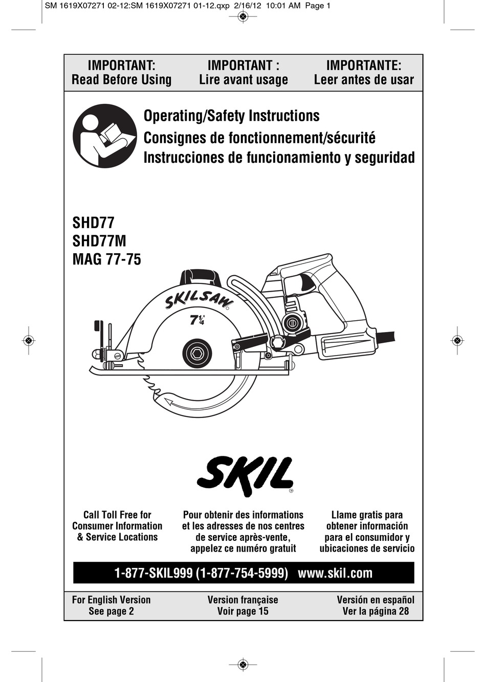 skilsaw model 77 manual