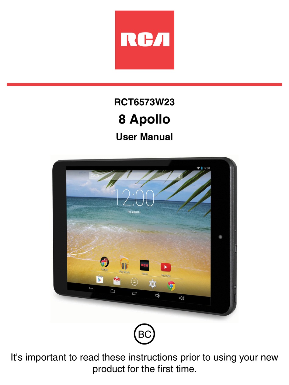 Rca 8 Apollo Rct6573w23 User Manual Pdf Download Manualslib