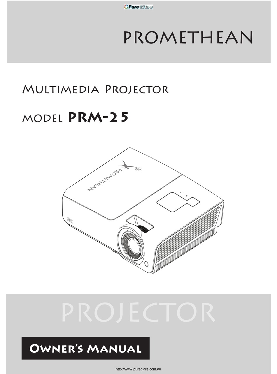 PUREGLARE PROMETHEAN PRM-25 OWNER'S MANUAL Pdf Download | ManualsLib