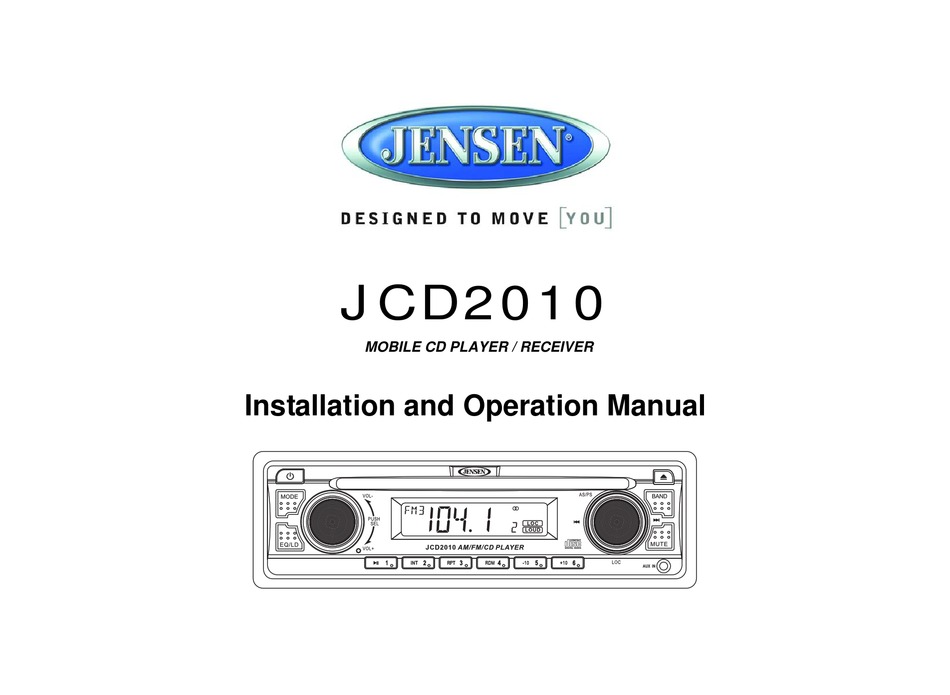 JENSEN JCD2010 INSTALLATION AND OPERATION MANUAL Pdf Download | ManualsLib