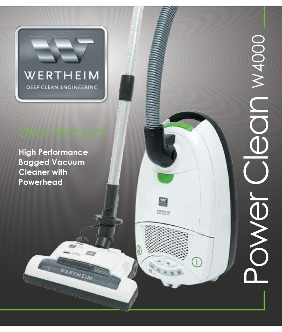 WERTHEIM POWER CLEAN W4000 USER MANUAL Pdf Download ManualsLib