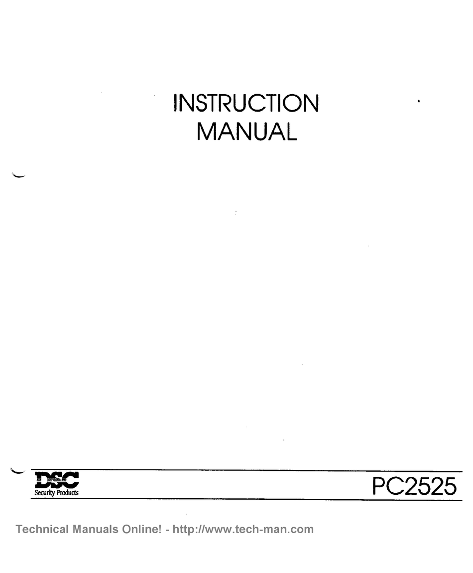 DSC PC2525 INSTRUCTION MANUAL Pdf Download ManualsLib