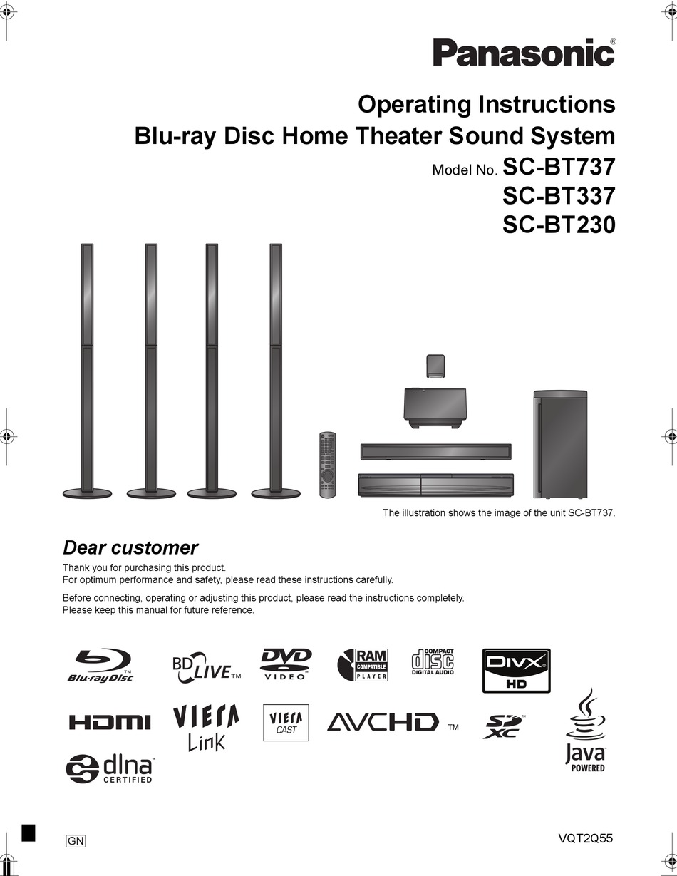 Panasonic Sc Bt737 Operating Instructions Manual Pdf Download Manualslib