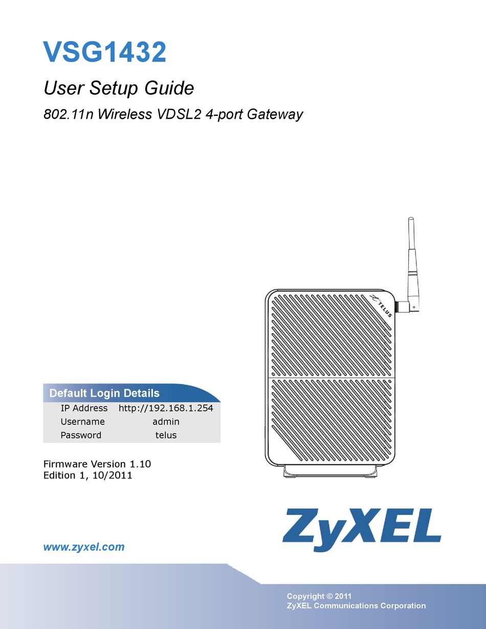 Zyxel Communications Vsg1432 Setup Manual Pdf Download Manualslib 4998