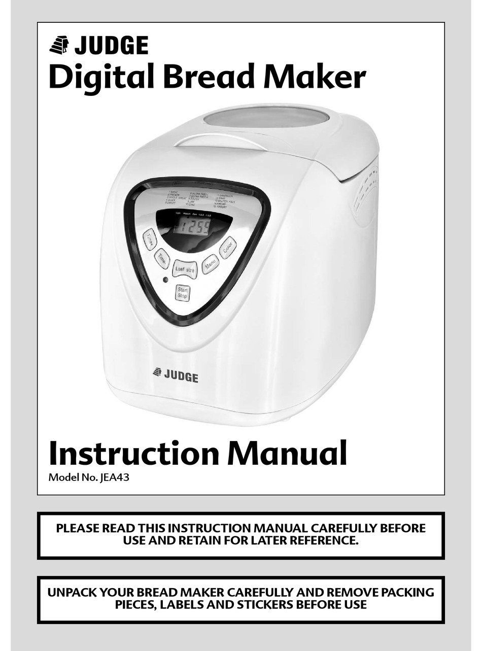 morphy richards bread maker manual 48210