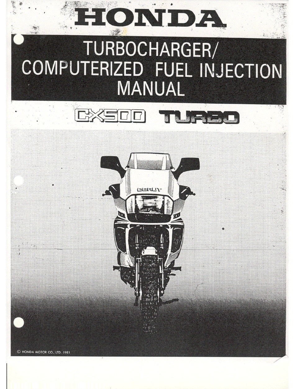 Honda Cx500 Turbo Manual Pdf Download Manualslib