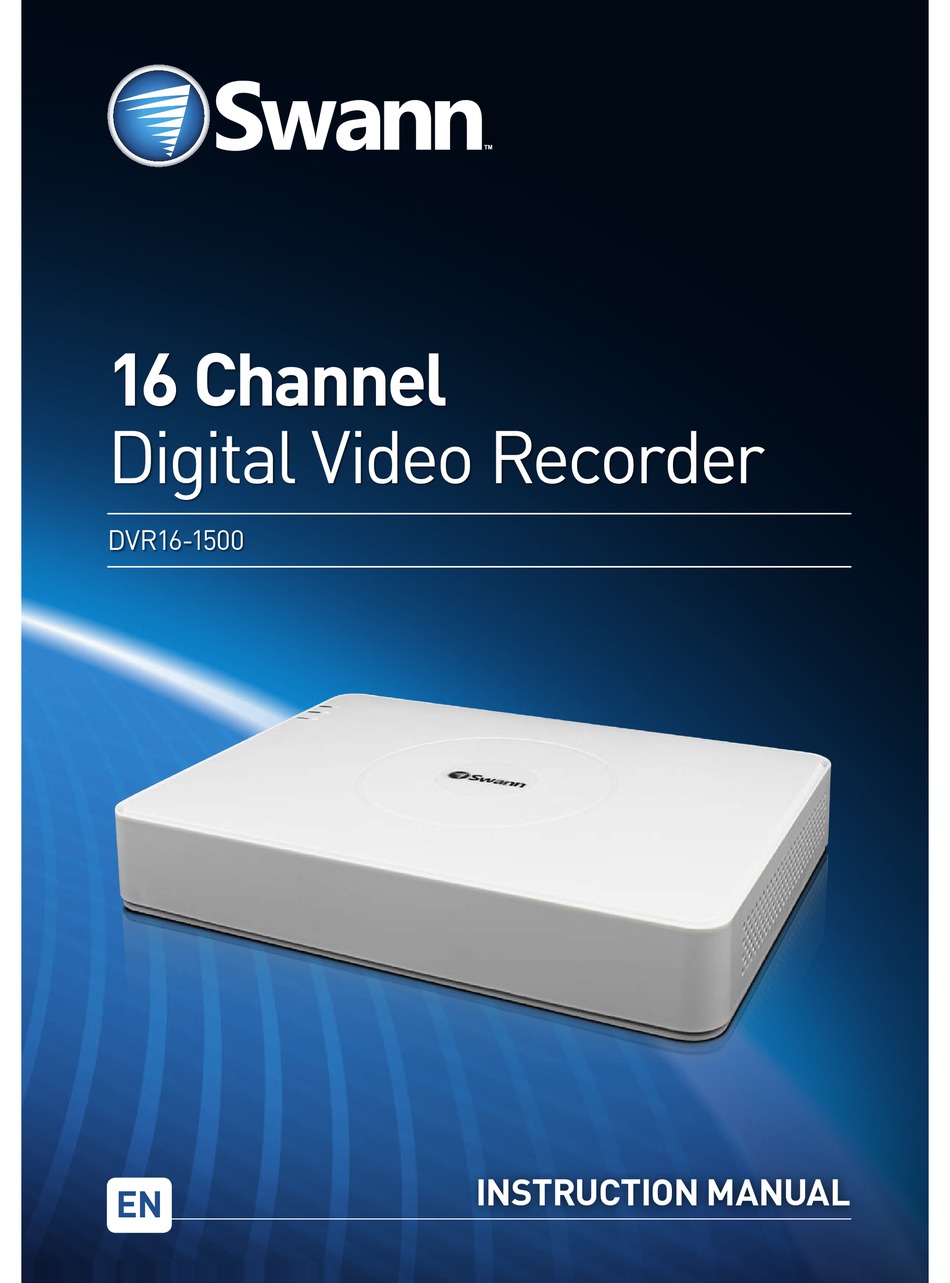 SWANN DVR161500 INSTRUCTION MANUAL Pdf Download ManualsLib