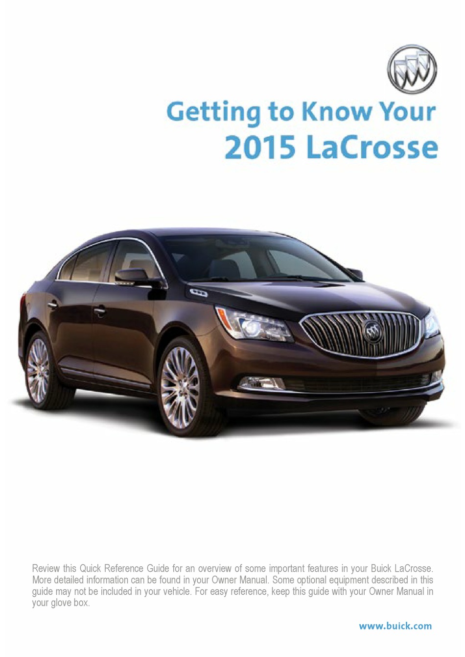 BUICK 2015 LACROSSE GETTING TO KNOW MANUAL Pdf Download | ManualsLib