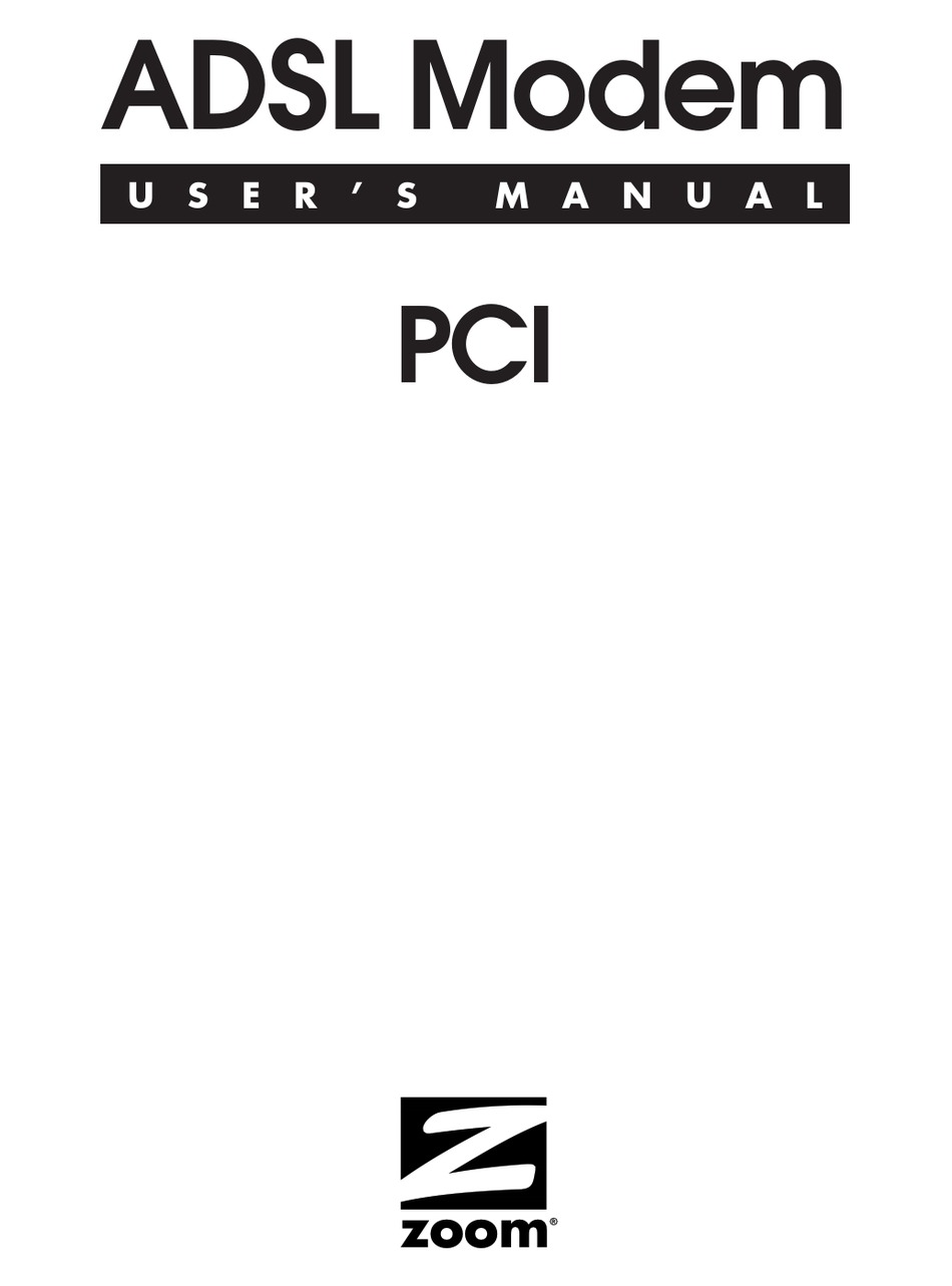 ZOOM PCI USER MANUAL Pdf Download | ManualsLib