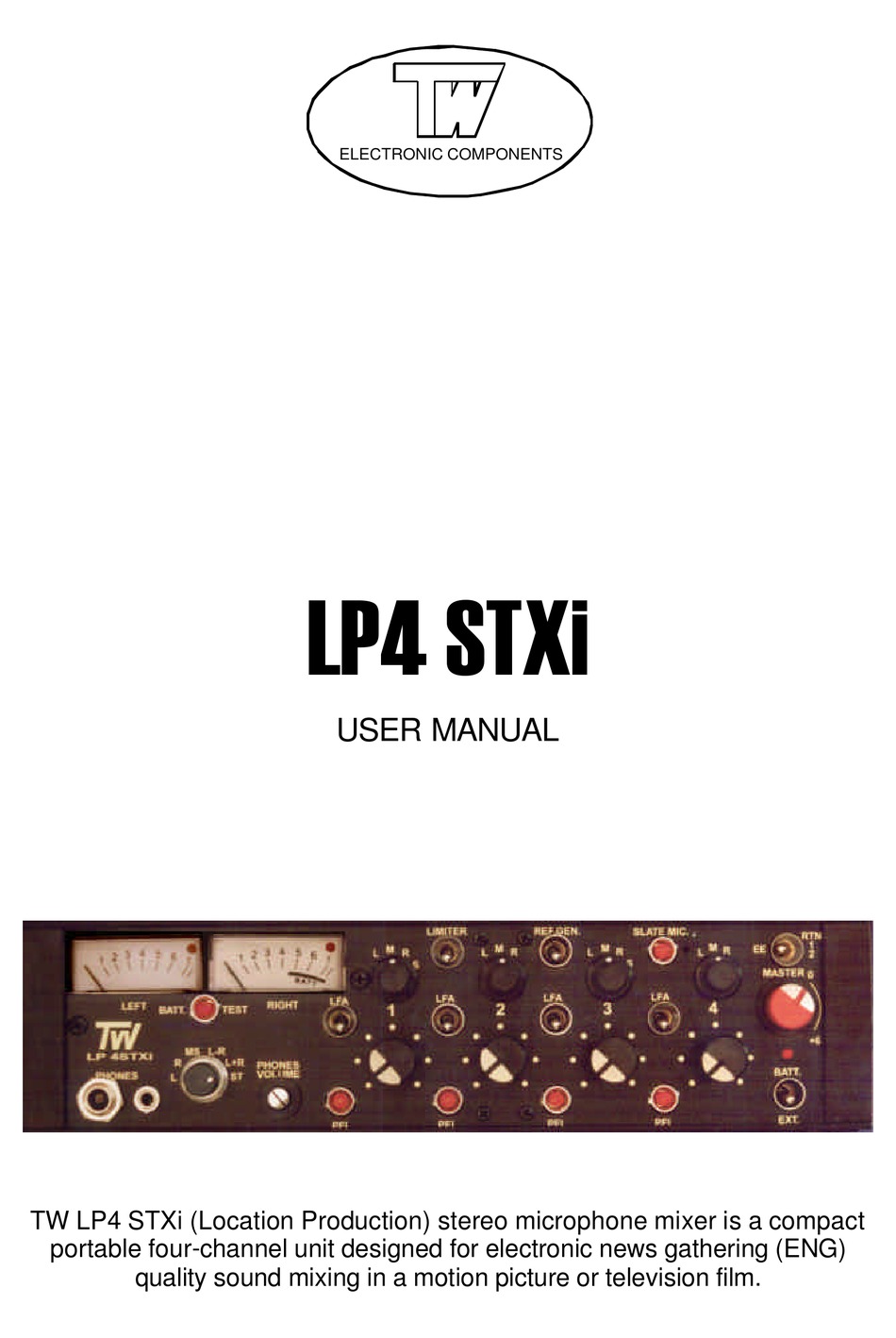 TW ELECTRONIC COMPONENTS LP4 STXI USER MANUAL Pdf Download ManualsLib